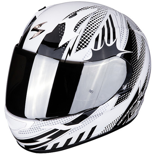 Integral Motorcycle HelmetScorpion EXO 390 POP White Black