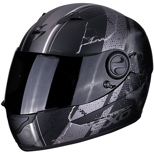 Integral Motorcycle HelmetScorpion EXO 490 DAR Matte Black Silver