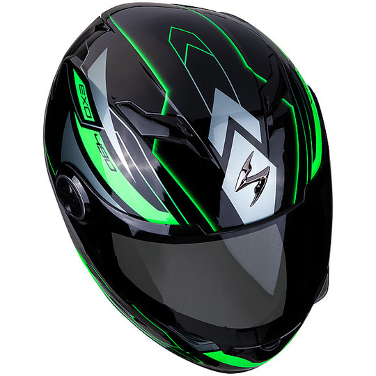 Integral Motorcycle HelmetScorpion EXO 490 NOVA Black Green