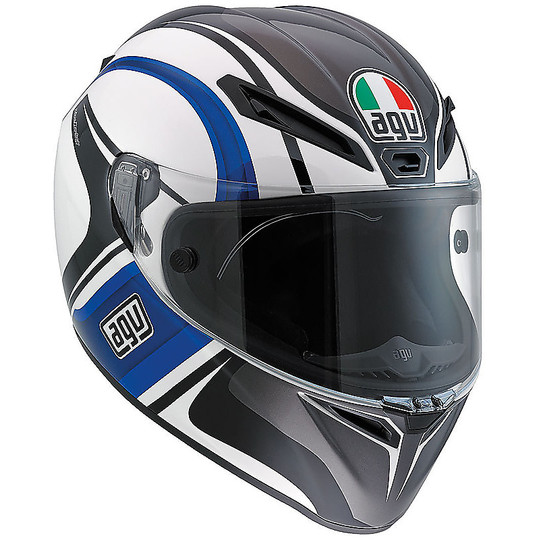 Integral Motorrad Helm Agv GT-Fast Sport Touring Multi Monterey Schwarz Weiß Blau PINLOCK ENTHALTEN