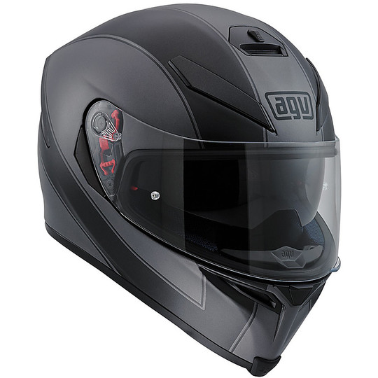 Integral Motorrad Helm Agv K-5 S Multi Enlace Schwarz Grau,