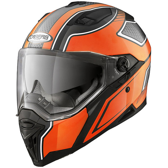 Integral Motorrad Helm Caberg BREMSUNGS Blatt-Schwarz-orange