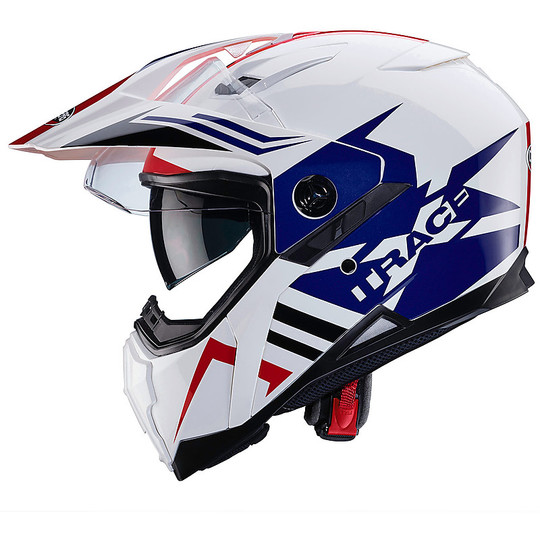 Integral Motorrad Helm Caberg xtrace Lux Weiß, Blau, Rot