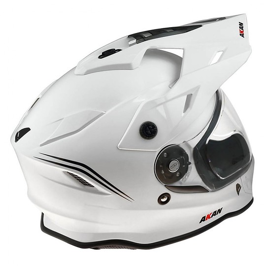 Integral Motorrad Helm Enduro Abenteuer UFO AKAN Weiß