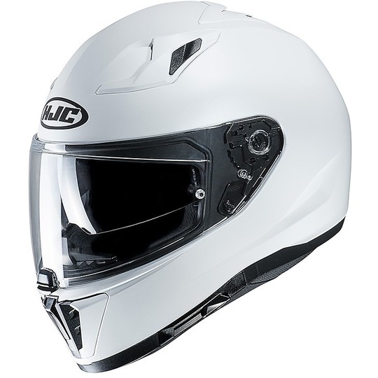 Integral Motorrad Helm HJC I70 Doppel Visier Monocolor Matt weiß