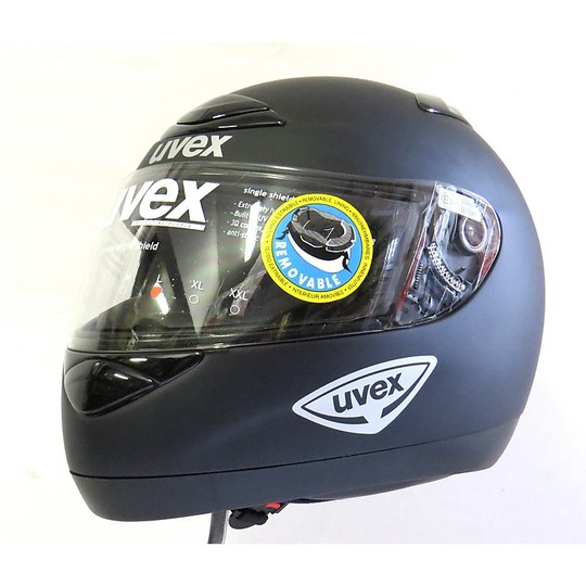 Integral Motorrad Helm Matt Schwarz UVEX