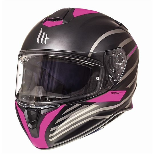 Integral Motorrad Helm MT Helme Targa Doppler A0 Rosa Fluo Matt