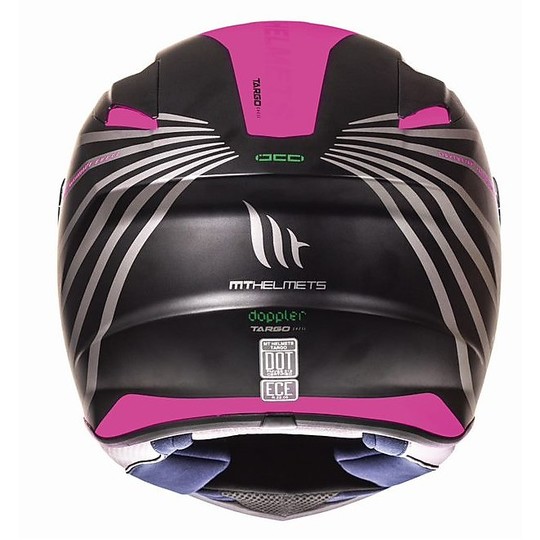 Integral Motorrad Helm MT Helme Targa Doppler A0 Rosa Fluo Matt