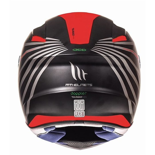 Integral Motorrad Helm MT Helme Targa Doppler A0 Rosso Fluo Matt