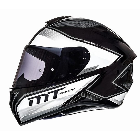 Integral Motorrad Helm MT Helme Targo Interact A1 Weiß Grau