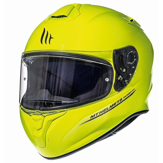Integral Motorrad Helm MT Helme Targo Solid A3 Fluo Gelb