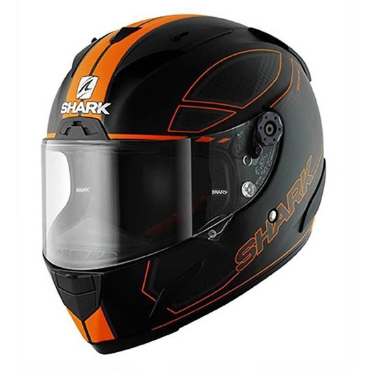 Integral Motorrad Helm Shark Race-R Pro Matte Schwarz Orange