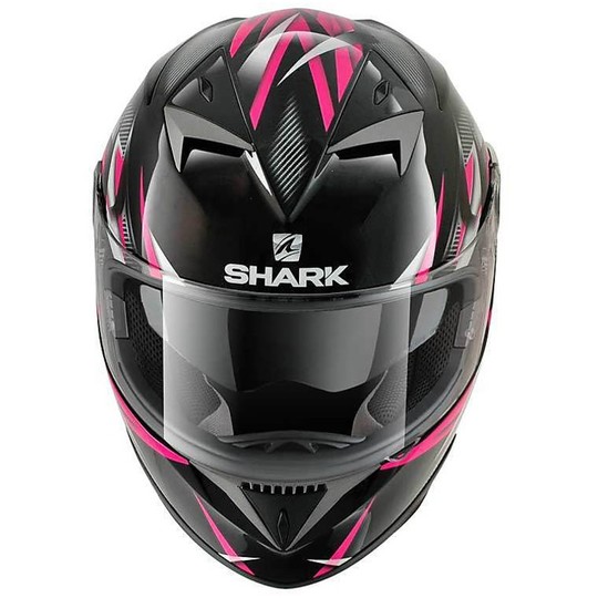 Integral Motorrad Helm Shark S700 PINLOCK NASTY Schwarz Fuchsia