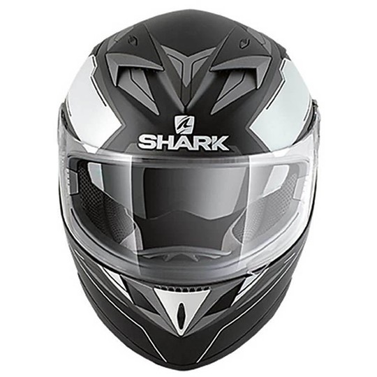 Integral Motorrad Helm Shark S700 S700 PINLOCK PINLOCK LAB Mattschwarz Weiß