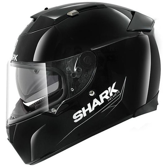 Integral Motorrad Helm Shark SPEED-R 2 BLANK Glanz Schwarz
