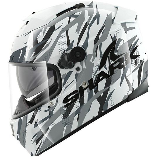 Integral Motorrad Helm Shark SPEED-R 2 fighta Weiß Grau