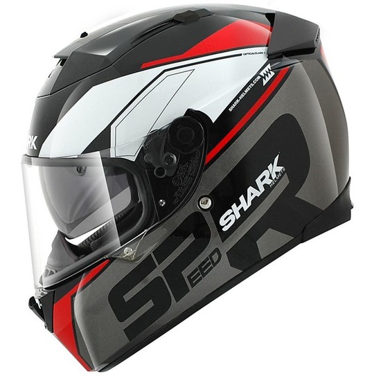 Integral Motorrad Helm Shark SPEED-R 2 SAUER Schwarz Rot Anthrazit