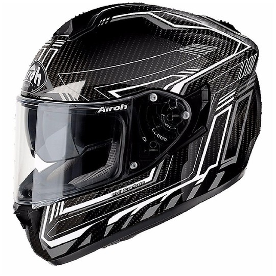 Integral Motorrad-Sturzhelm Airoh St 701 Sicherheit Full Carbon Black White