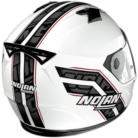 Integral Motorrad-Sturzhelm Nolan N64 Schnelle White Metal