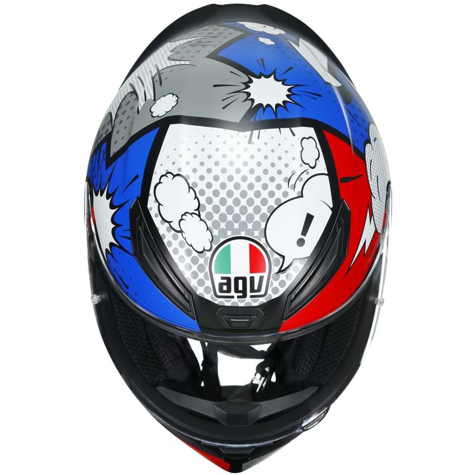 Integral Motorradhelm Agv K-1 BANG Matt Italy Blue