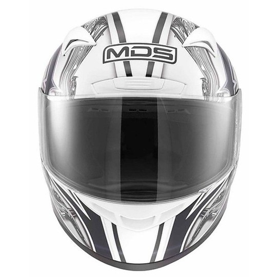 Integral Motorradhelm AGV von Mds M13 Multi Pinsel Weiß-Schwarz