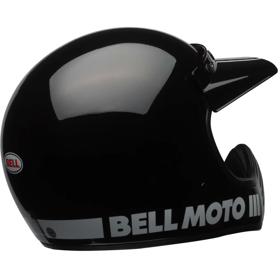 Integral Motorradhelm Bell MOTO 3 CLASSIC Glossy Black