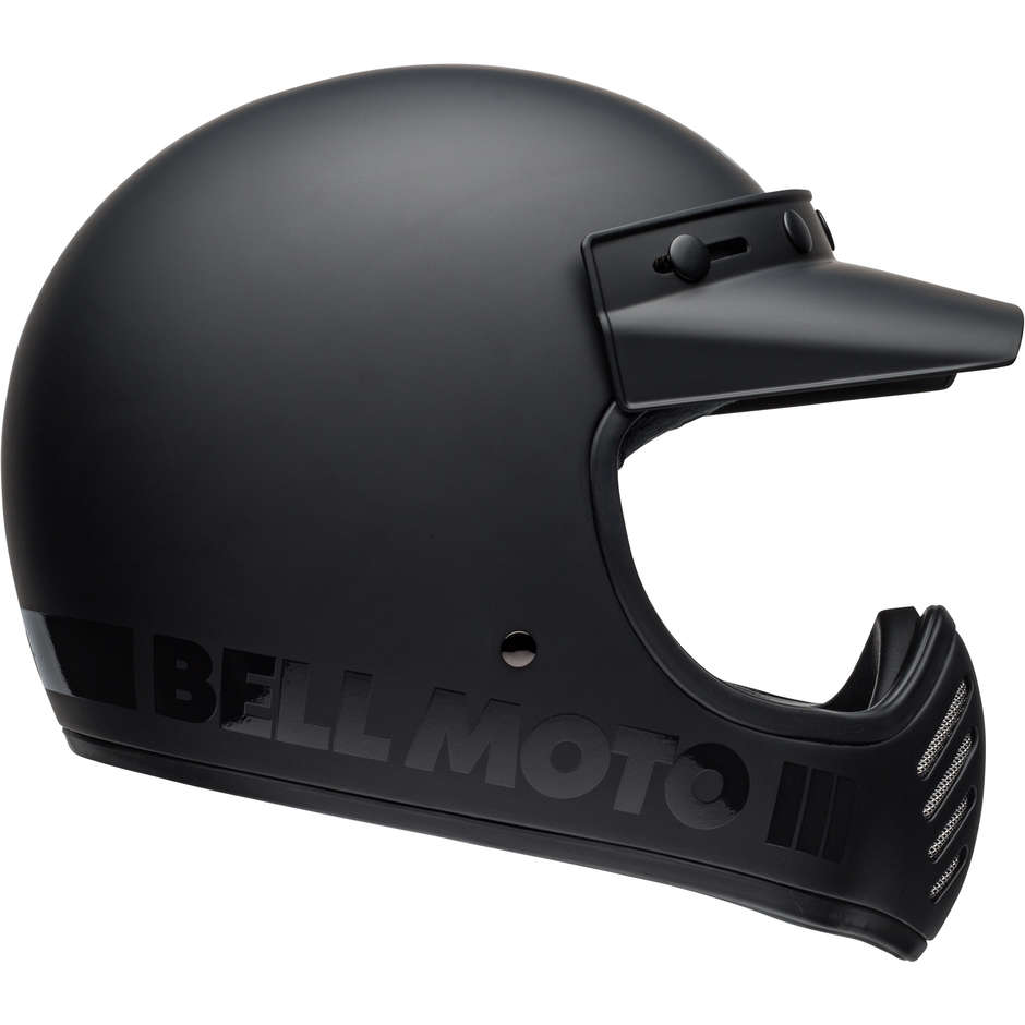 Integral Motorradhelm Bell MOTO-3 CLASSIC Glossy Matt Black