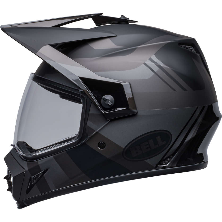 Integral Motorradhelm Bell MX-9 ADVENTURE MIPS BLACKOUT Mattschwarz glänzend