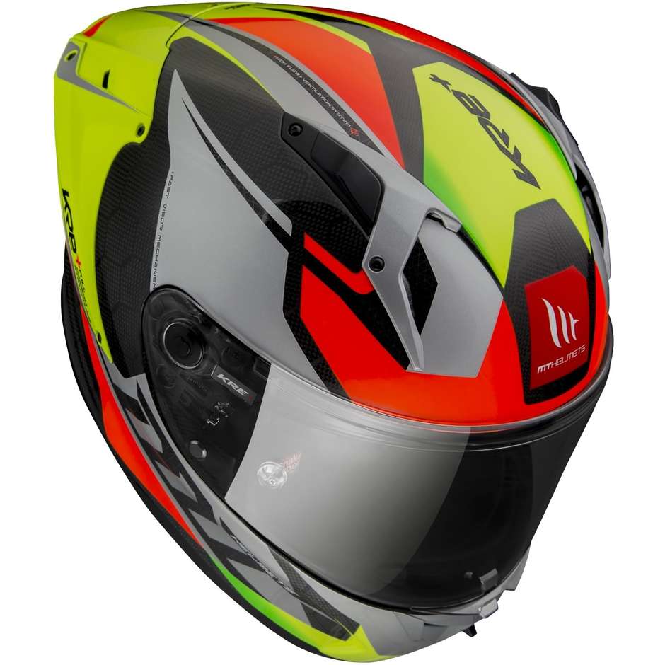 Integral Motorradhelm Racing Mt Helm KRE + CARBON PROJECTILE D2 Glossy Grey