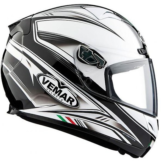 Integral Motorradhelm Vemar Eclipse F319 Farbe Schwarz Fiber Tricomposita Made in Italy