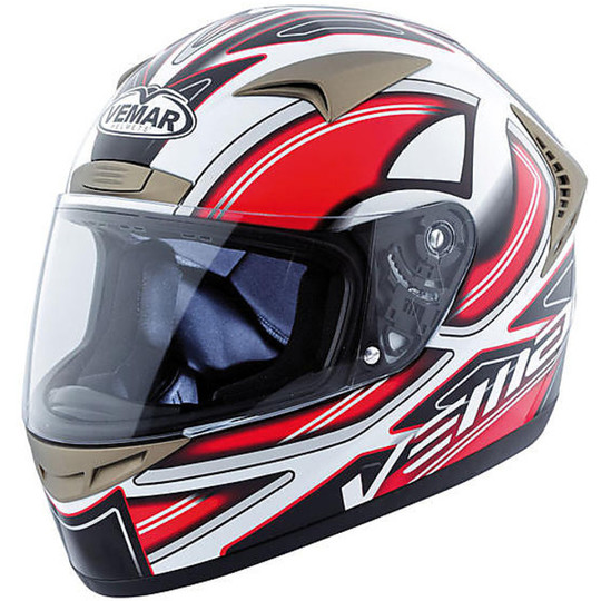 Integral Motorradhelm Vemar Sturm Graphics Reisen Schwarz-Rot 2012 