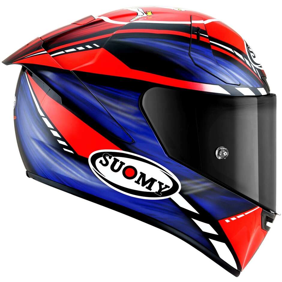 Integral Racing Moto Helm Suomy SR-GP AN BORD Blau Rot Fluo