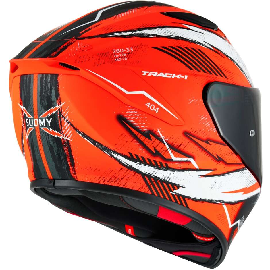 Integral Racing Moto Helm Suomy TRACK-1 404 Matt Orange Fluo