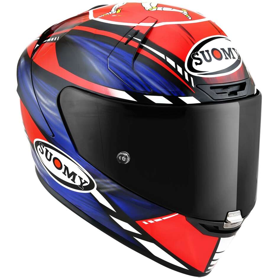 Integral Racing Moto Helmet Suomy SR-GP ON BOARD Blue Red Fluo