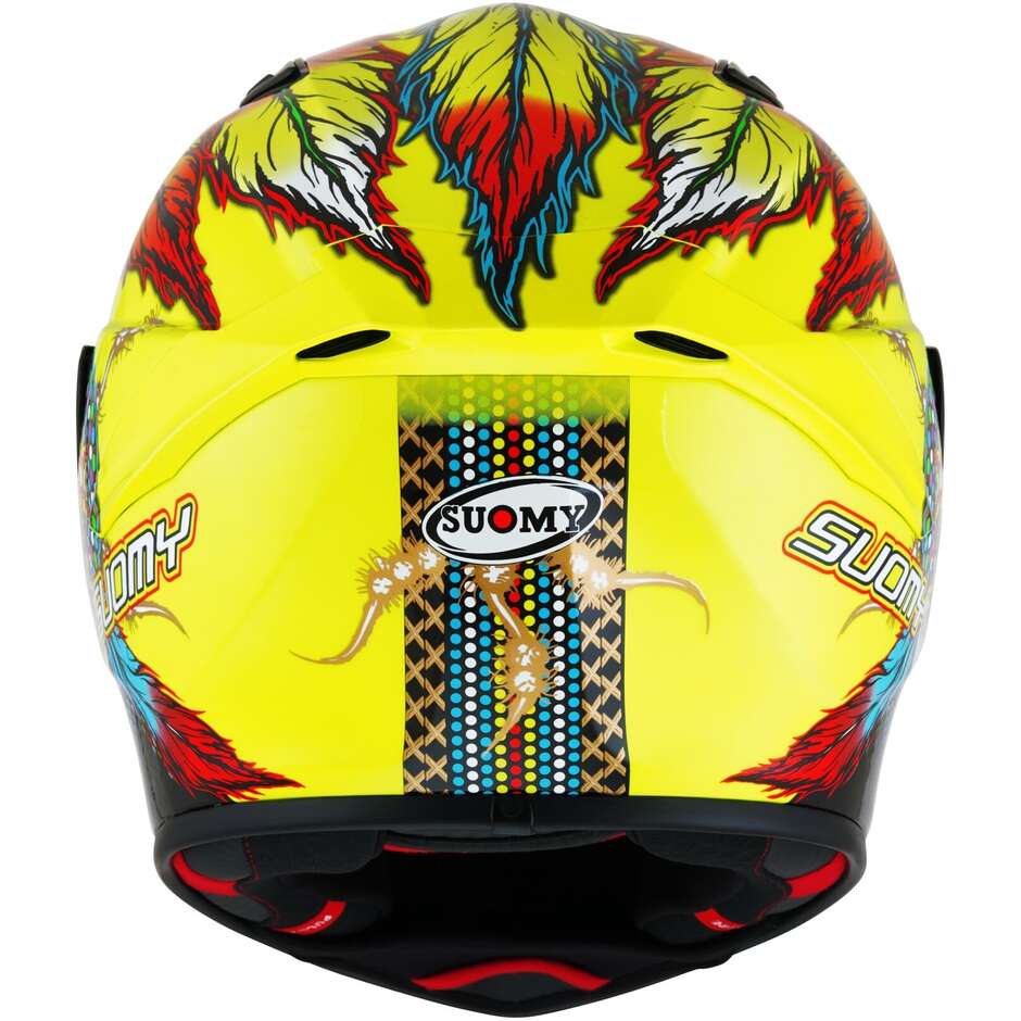 Integral Racing Moto Helmet Suomy TRACK-1 CHIEFTAIN MULTI Yellow