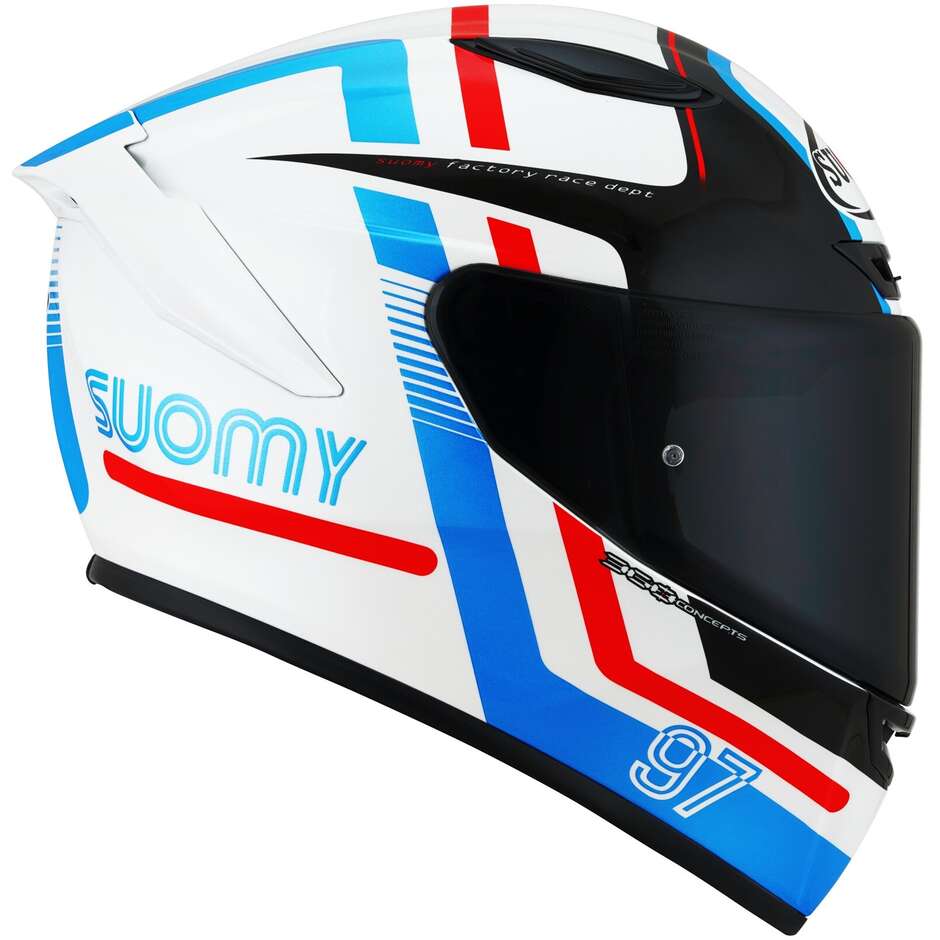 Integral Racing Moto Helmet Suomy TRACK-1 NINETY SEVEN White Red