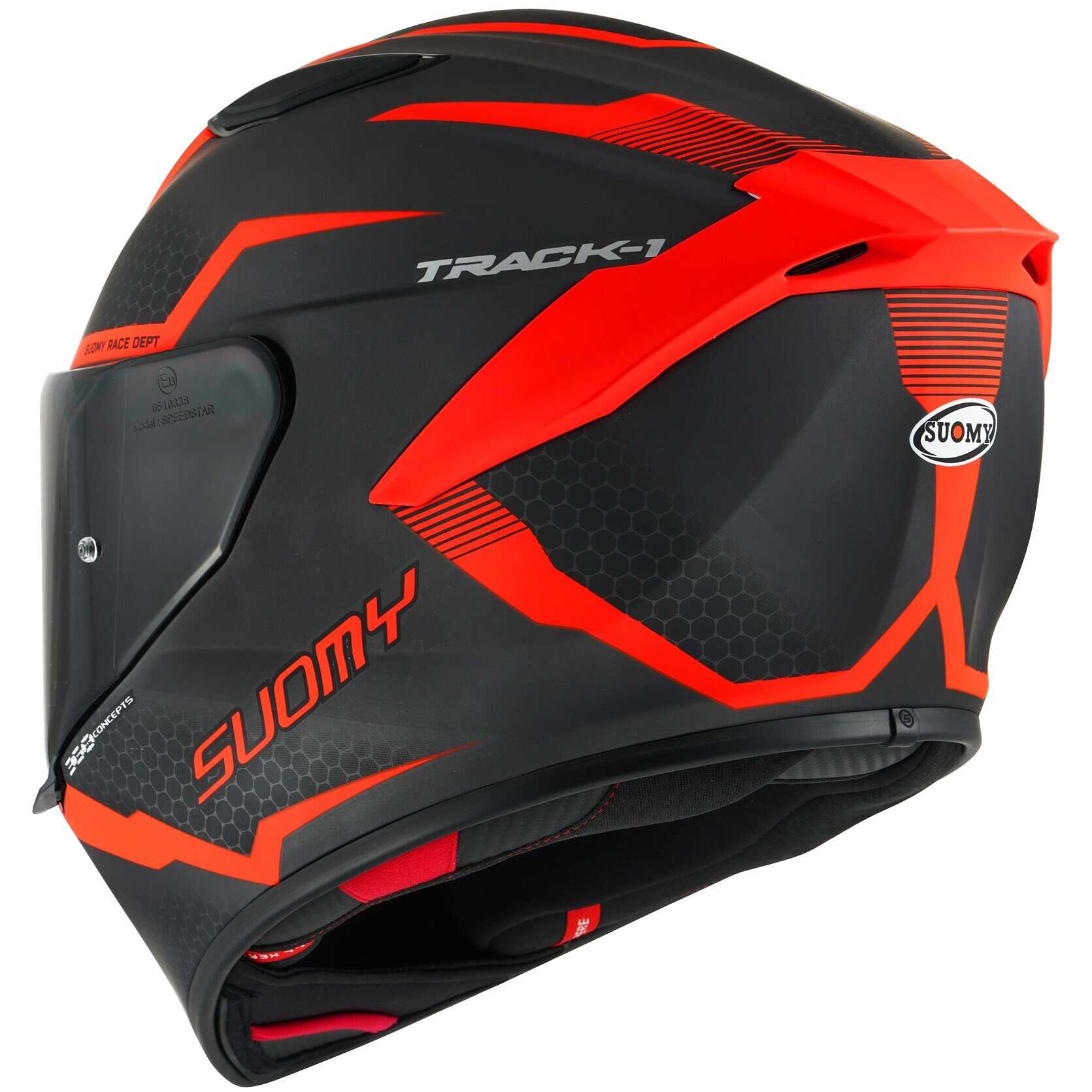 Casco integrale Suomy Track-1 matt black helmet casque moto