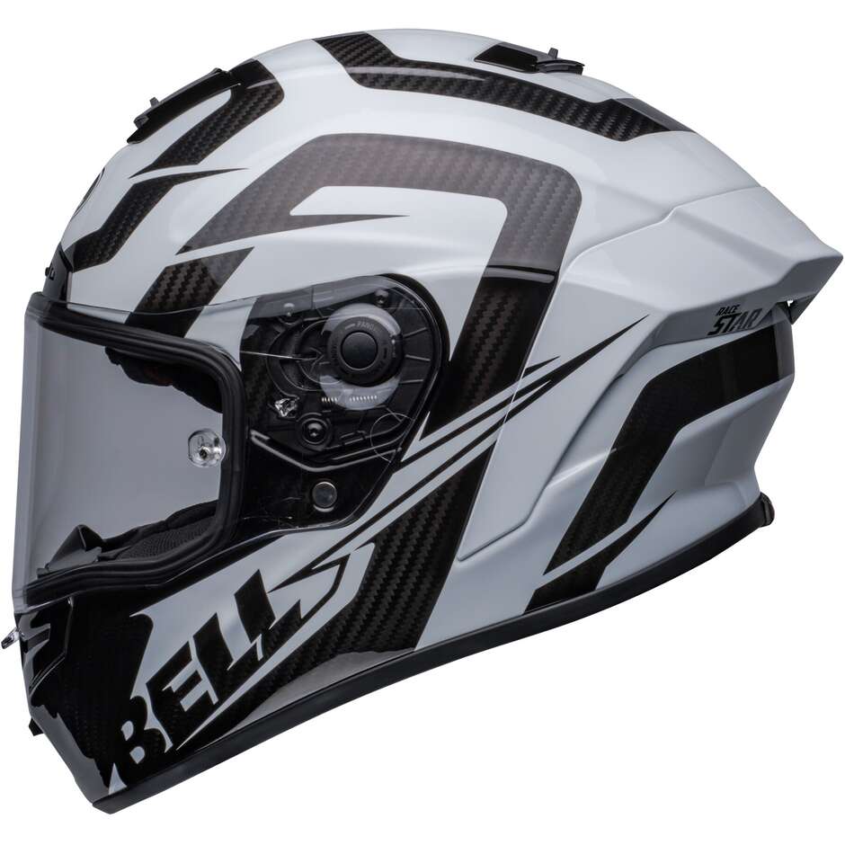 Integral Racing Motorcycle Helmet Bell RACE STAR DLX LABYRINTH White Black