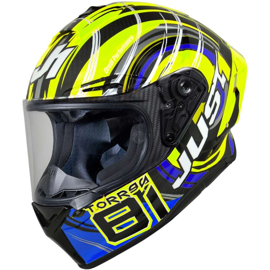 Integral Racing Motorcycle Helmet Just1 J-gpr Torres Replica Glossy Blue 22.06