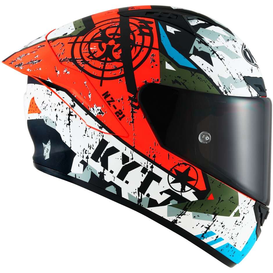 Integral Racing Motorcycle Helmet Kyt NZ-RACE BLAZING Matt Red