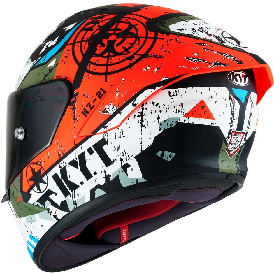 Integral Racing Motorcycle Helmet Kyt NZ-RACE BLAZING Matt Red