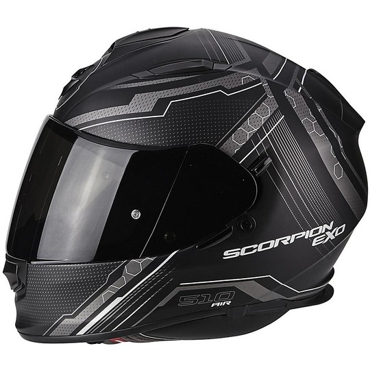 Integral Scorpion Exo-510 Moto Helmet Matt Black Silver