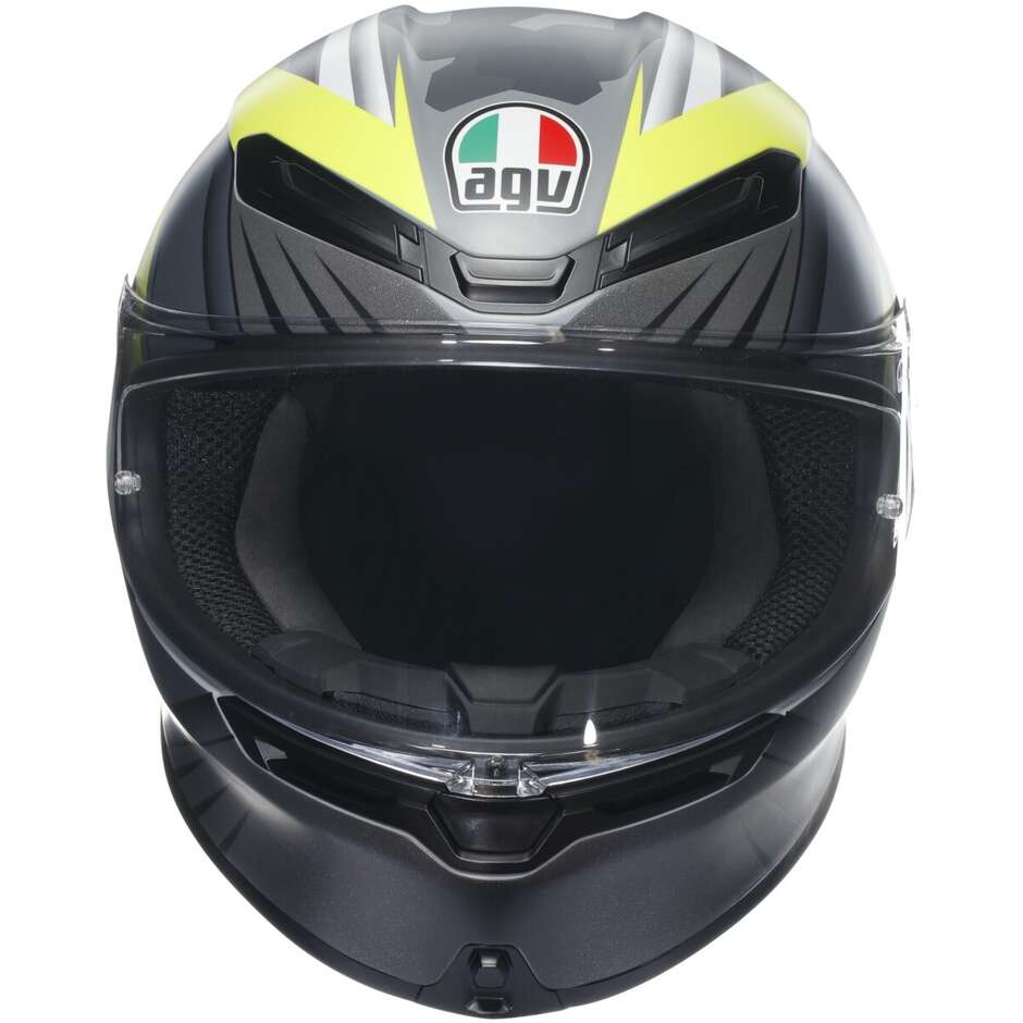 Integral Touring Motorcycle Helmet Agv K6 S EXCITE Matt Camo Yellow Fluo