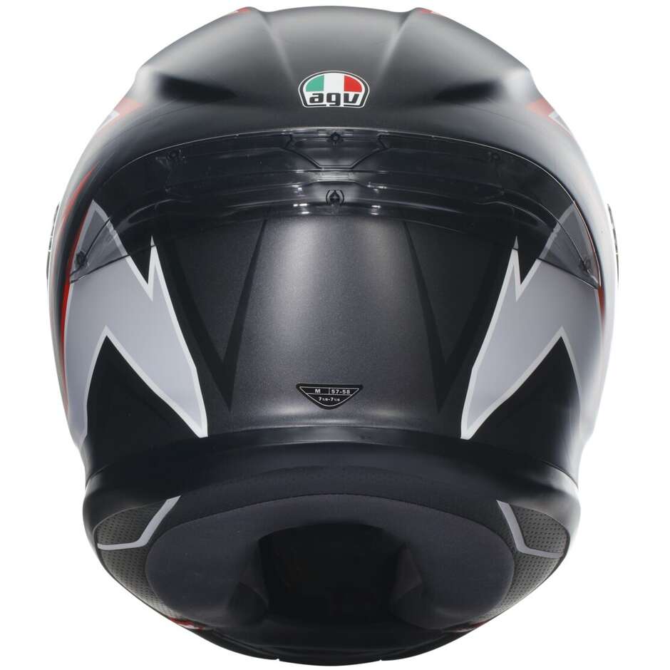 Integral Touring Motorcycle Helmet Agv K6 S FLASH Matt Black Gray Red
