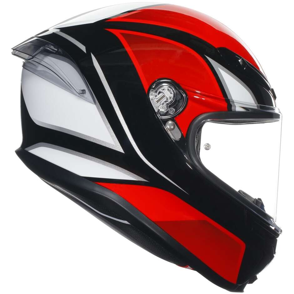 Integral Touring Motorcycle Helmet Agv K6 S HYPHEN Black Red White
