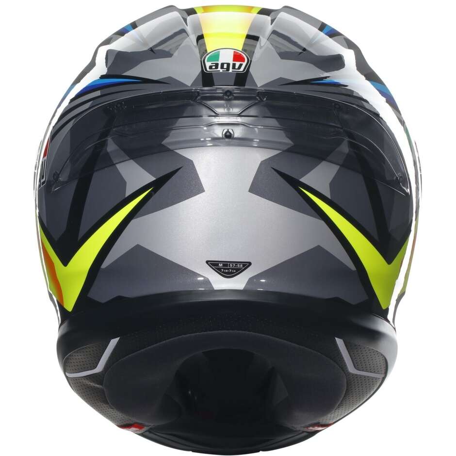 Integral Touring Motorcycle Helmet Agv K6 S JOAN Black Blue Yellow