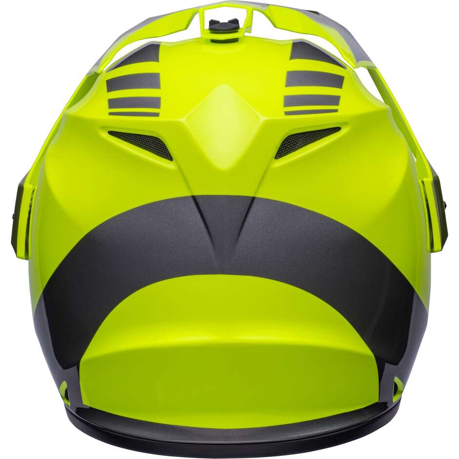 Integral Touring Motorcycle Helmet Bell MX-9 ADVENTURE MIPS DASH Yellow High visibility Gray