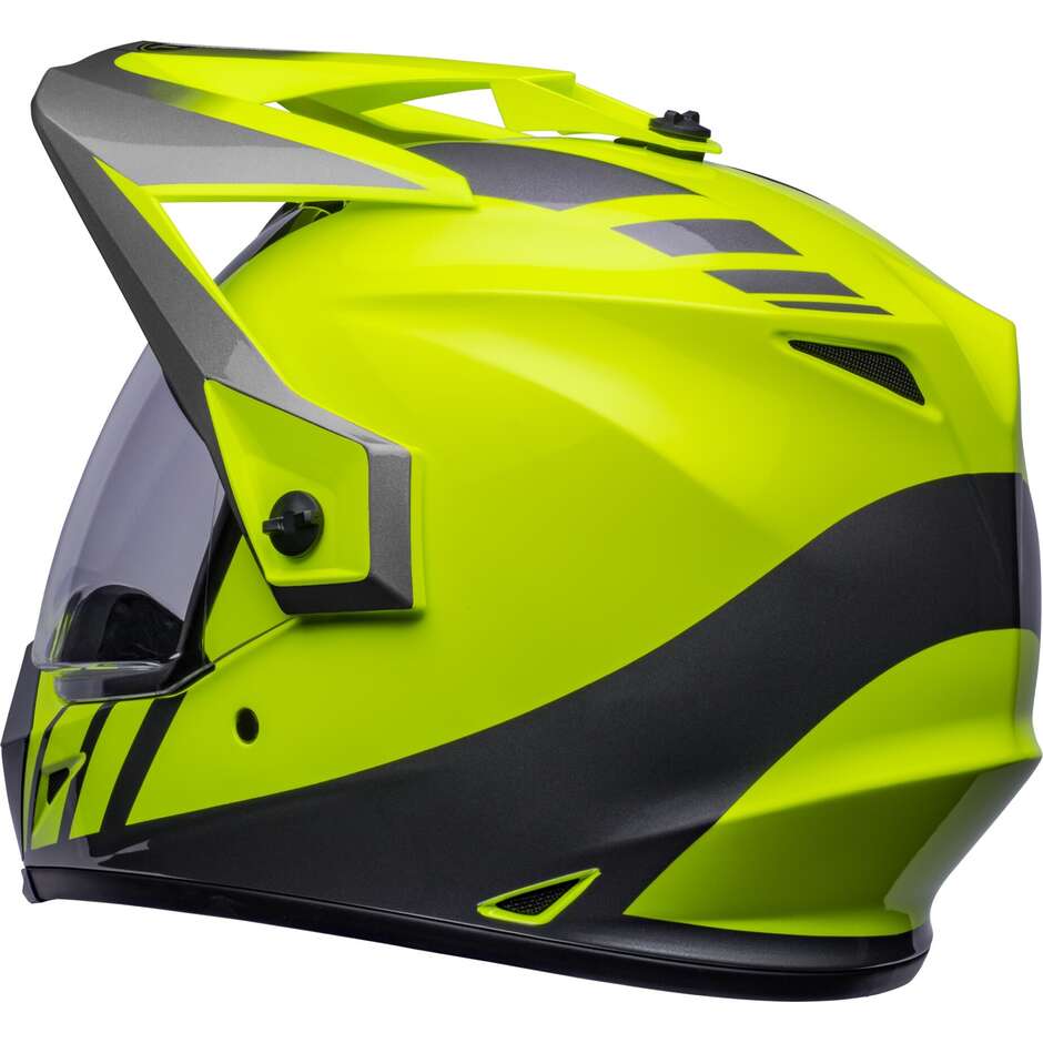 Integral Touring Motorradhelm Bell MX-9 ADVENTURE MIPS DASH Gelb Hohe Sichtbarkeit Grau