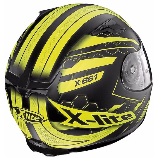 Integral X-Lite X-661 HoneyComb N-Com 32 Helmet Black Yellow