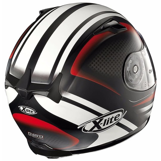 Integral X-Lite X-661 SlipStream N-Com 35 Helmet Black White White Red